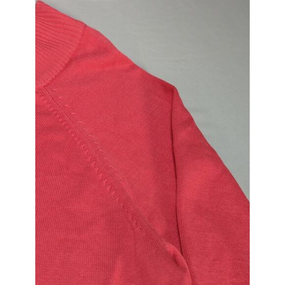 INC Petite Womens M Silk Blend Cardigan Sweater Coral Rhinestone Buttons - Picture 8 of 15